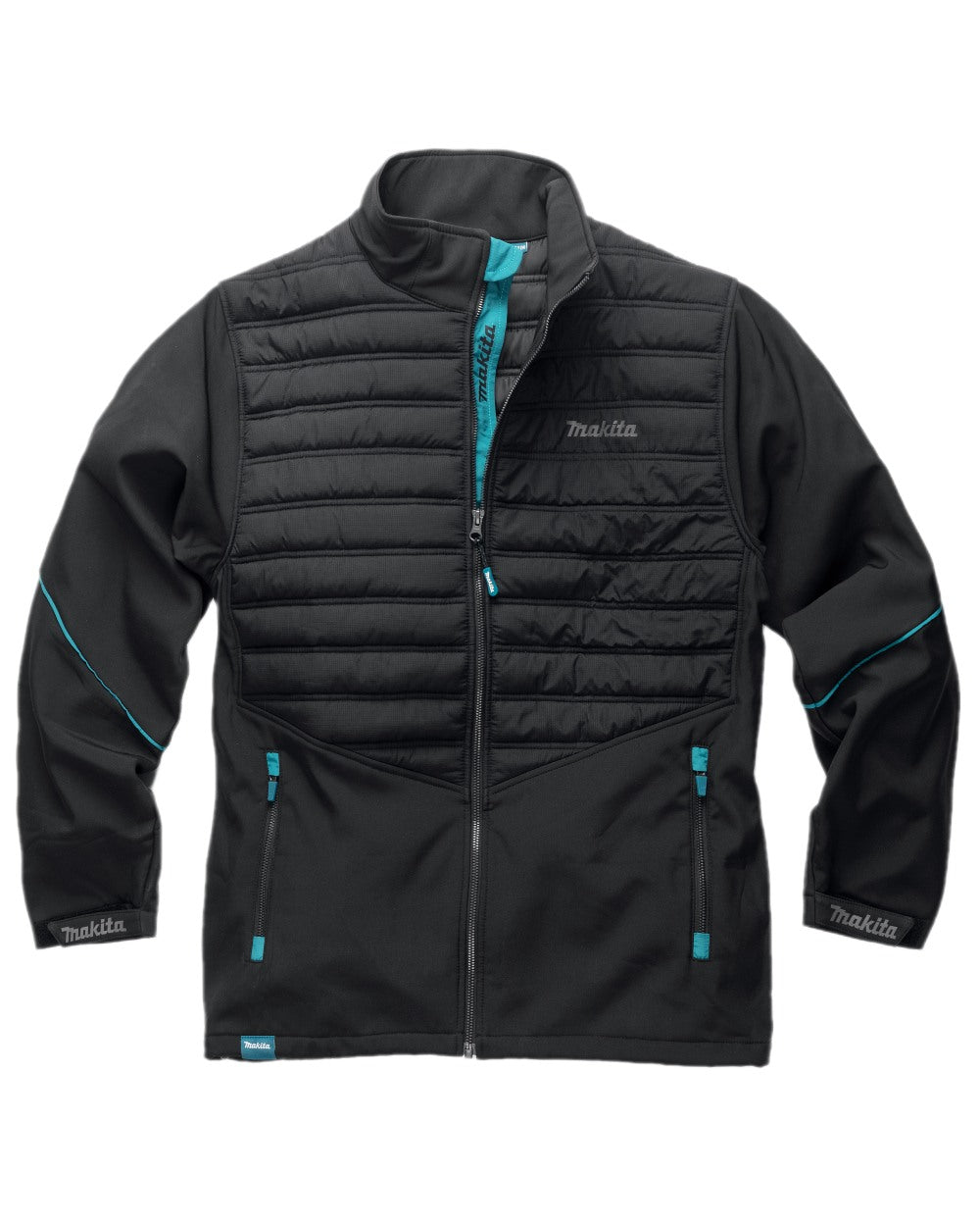 Black Coloured Makita Mens Shield Jacket on white background 