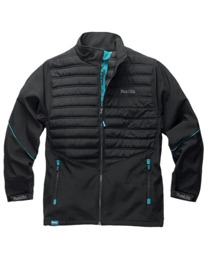 Black Coloured Makita Mens Shield Jacket on white background 