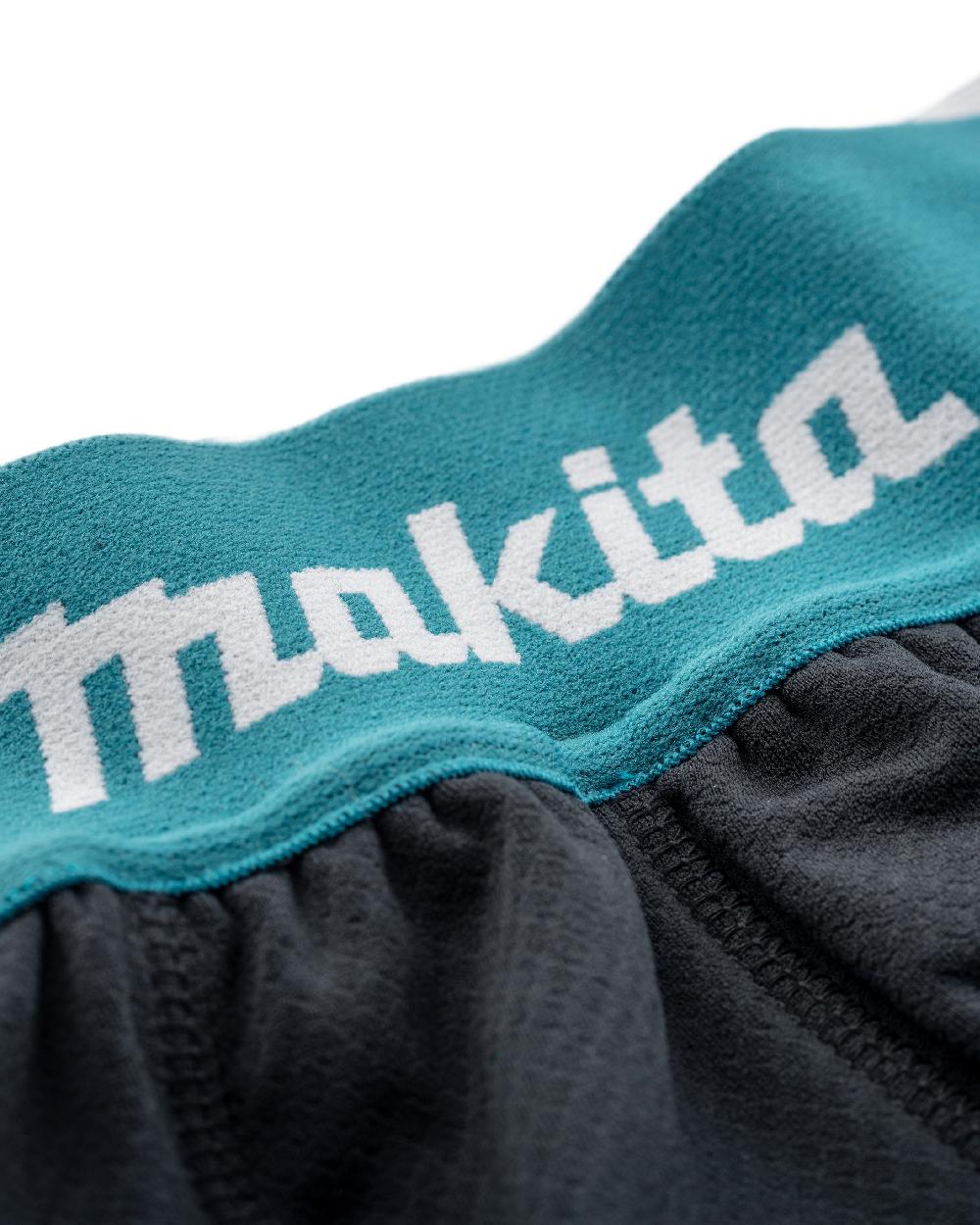 Black Coloured Makita Mens Tech Baselayer Bottoms on white background 