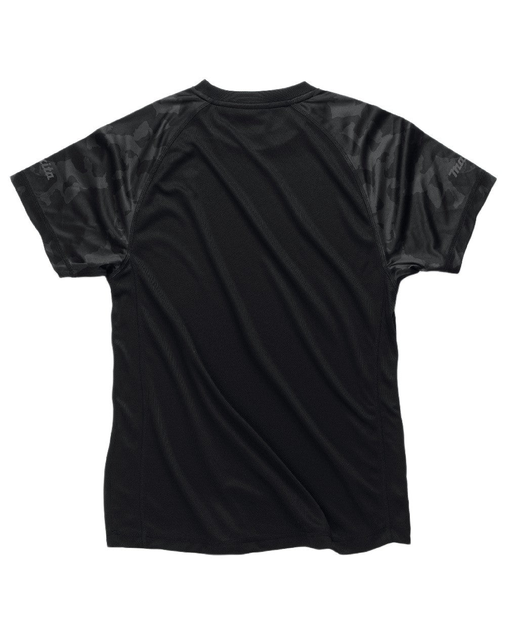 Black Coloured Makita Mens Tech T-Shirt on white background 