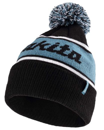 Black Coloured Makita Origin Bobble Hat on white background 