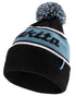 Black Coloured Makita Origin Bobble Hat on white background 
