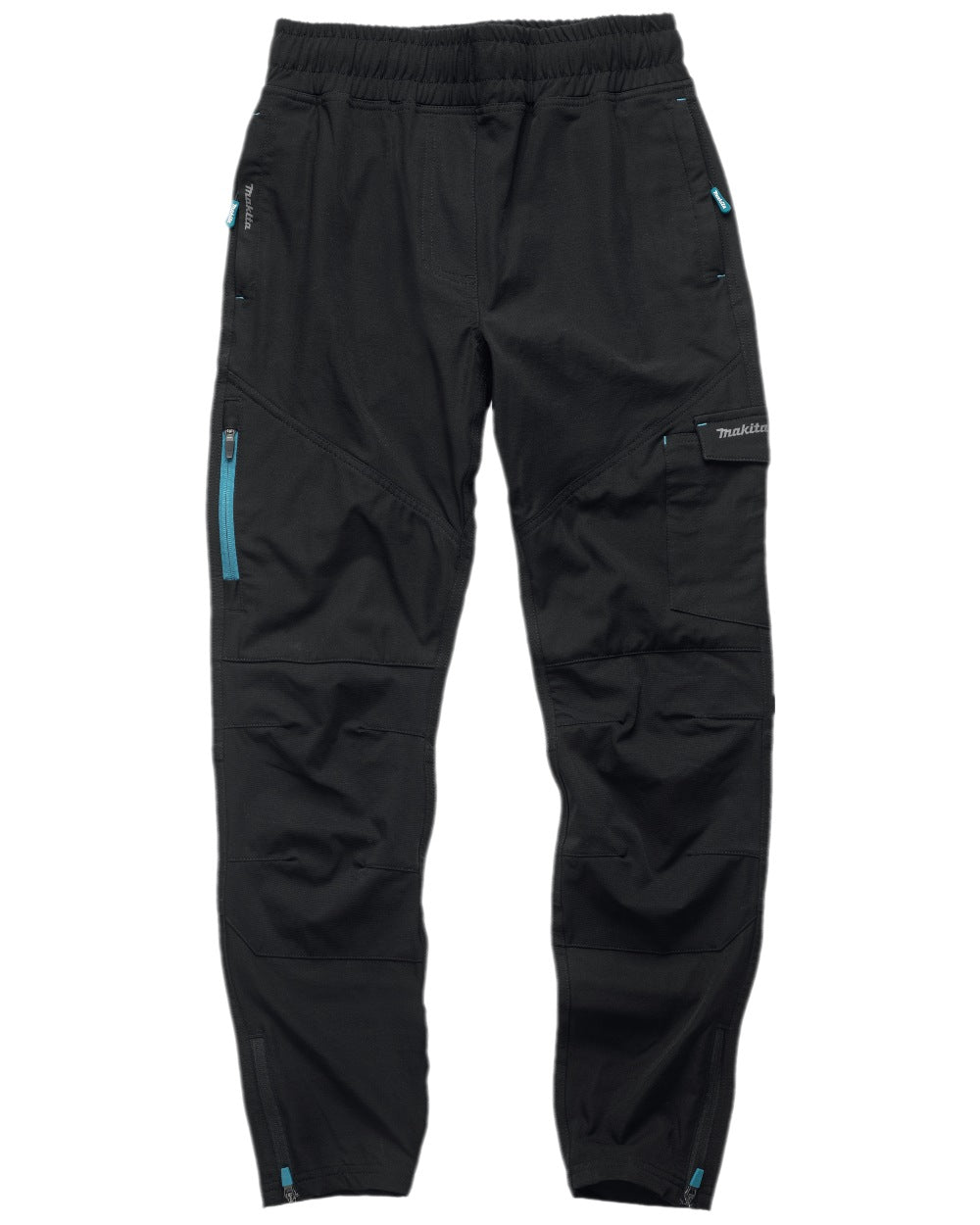 Black Coloured Makita Womens Axis Stretch Joggers on white background 
