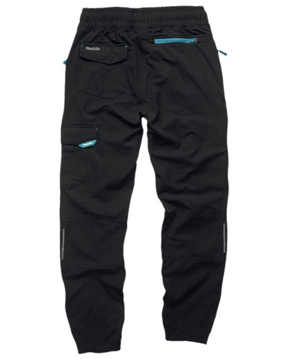 Black Coloured Makita Womens Axis Stretch Joggers on white background 