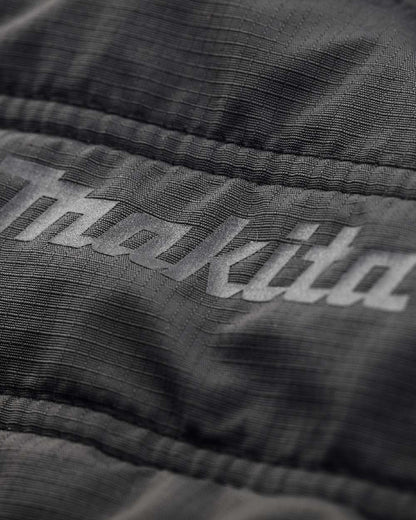 Black Coloured Makita Womens Shield Jacket on white background 