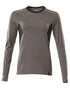 Dark Anthracite Black Coloured Mascot Womens Accelerate Long Sleeved T-Shirt on white background 
