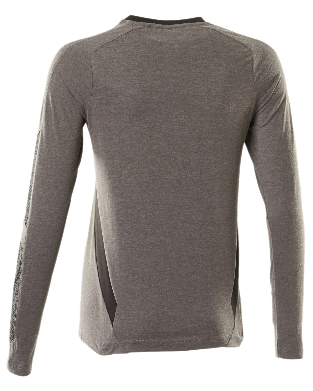 Dark Anthracite Black Coloured Mascot Womens Accelerate Long Sleeved T-Shirt on white background 