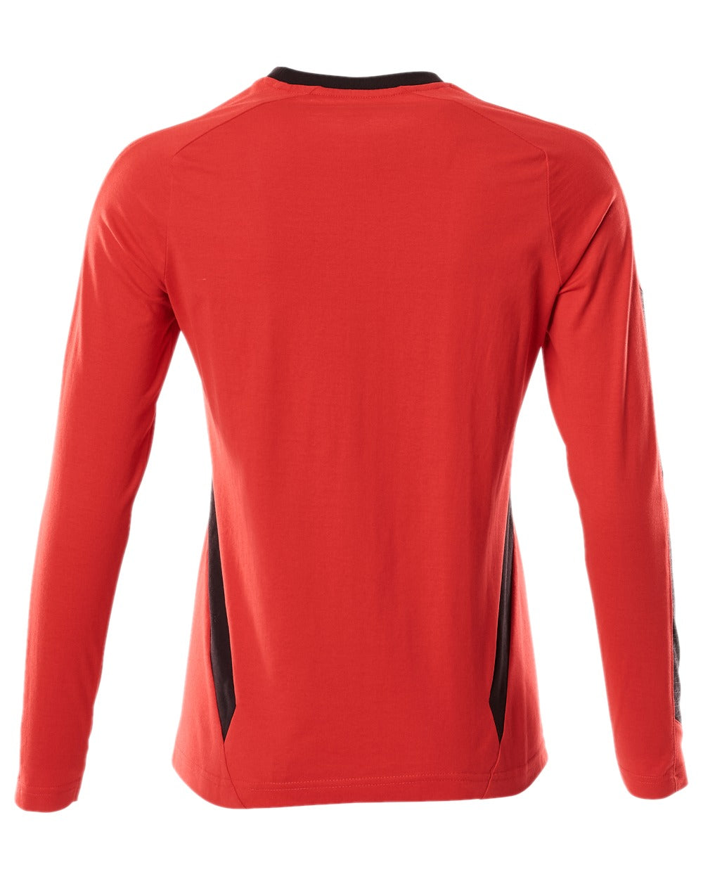 Traffic Red Black Coloured Mascot Womens Accelerate Long Sleeved T-Shirt on white background 