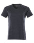 Dark Navy Coloured Mascot Womens Accelerate V-Neck T-Shirt on white background 