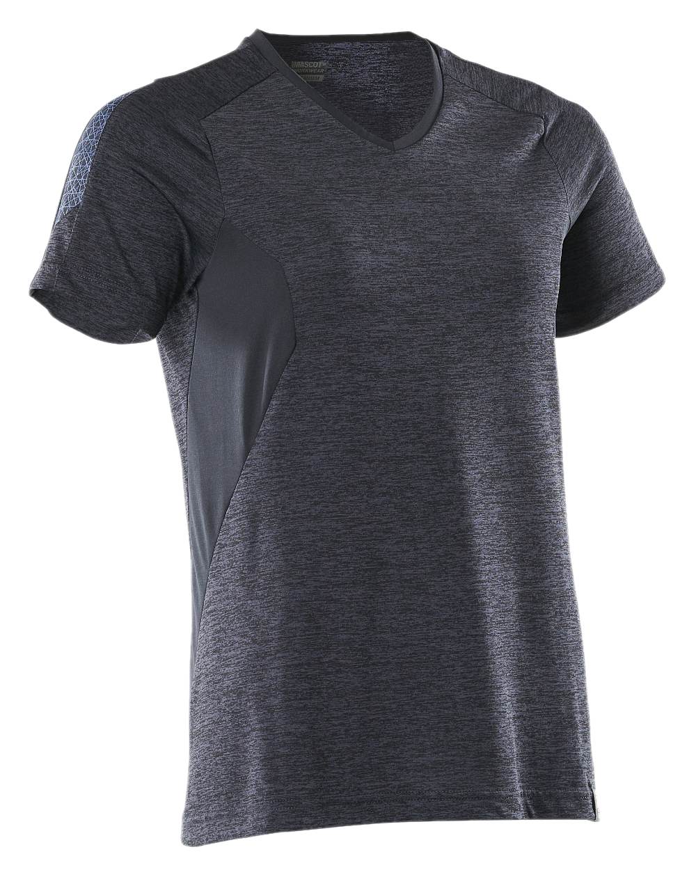 Dark Navy Coloured Mascot Womens Accelerate V-Neck T-Shirt on white background 