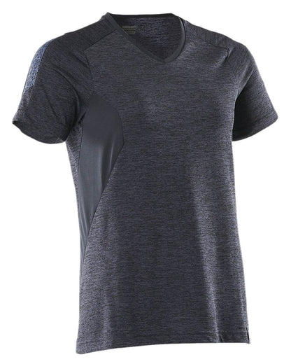 Dark Navy Coloured Mascot Womens Accelerate V-Neck T-Shirt on white background 
