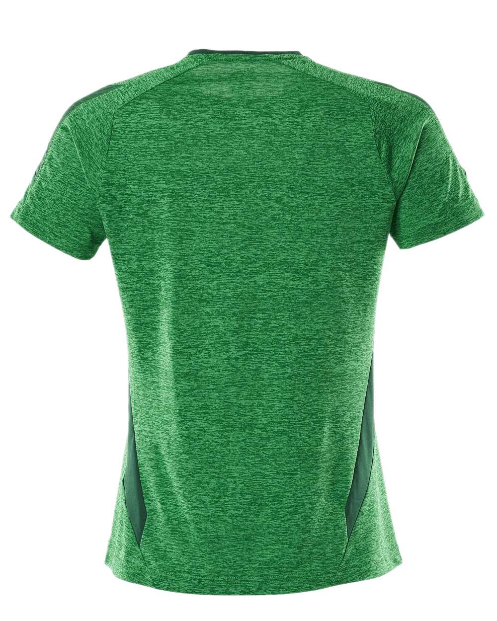 Grass Green Coloured Mascot Womens Accelerate V-Neck T-Shirt on white background 