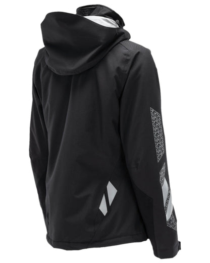 Black Coloured Mascot Womens Accelerate Winter Jacket on white background 