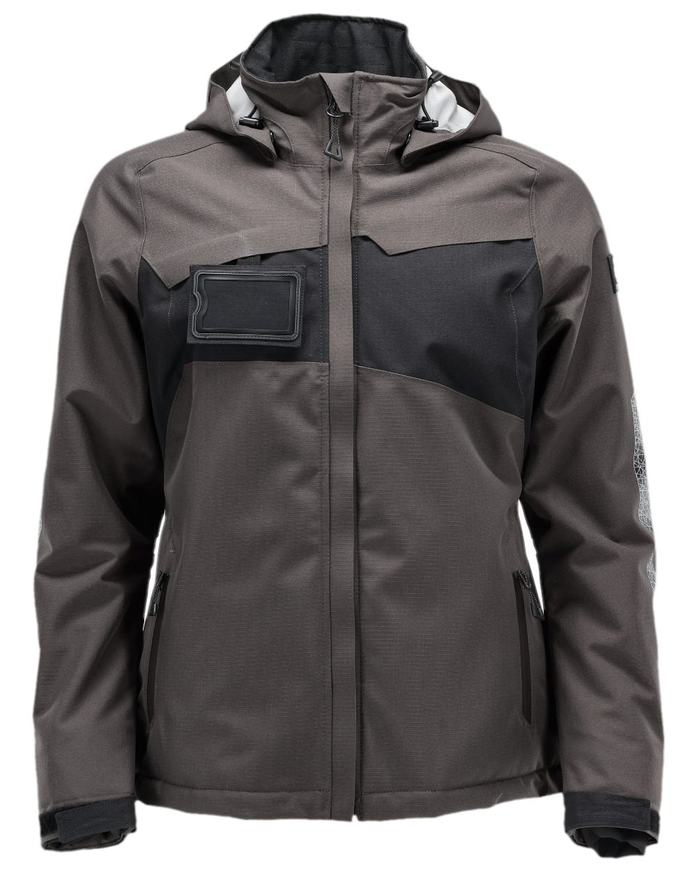 Dark Anthracite Black Coloured Mascot Womens Accelerate Winter Jacket on white background 