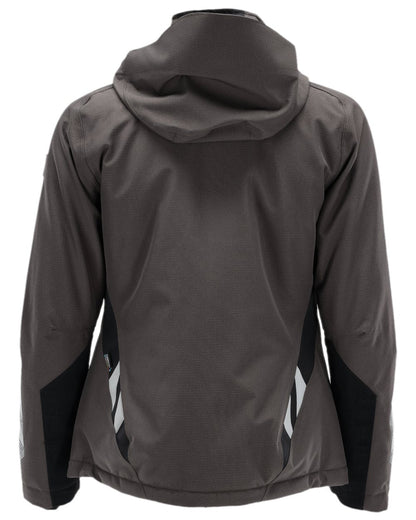Dark Anthracite Black Coloured Mascot Womens Accelerate Winter Jacket on white background 