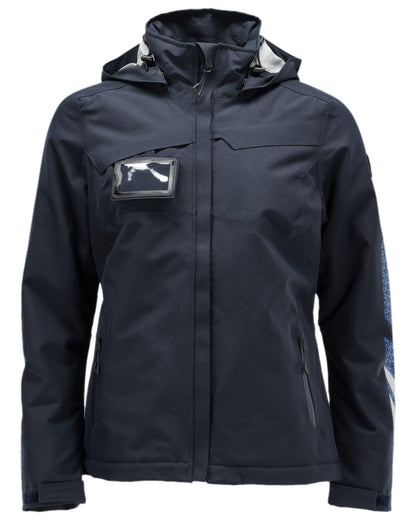 Dark Navy Coloured Mascot Womens Accelerate Winter Jacket on white background 