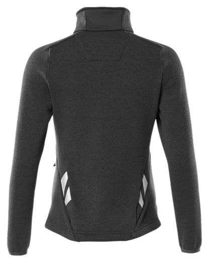 Black Coloured Mascot Workwear Accelerate Knitted Jumper With Zipper on white background 