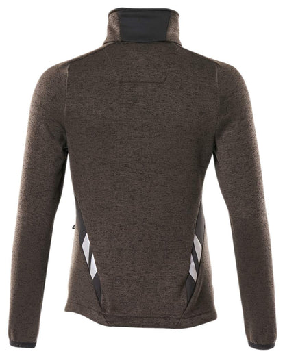 Dark Anthracite Black Coloured Mascot Workwear Accelerate Knitted Jumper With Zipper on white background 