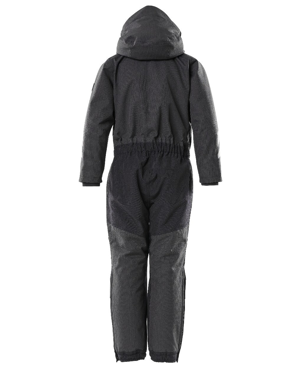 Black Coloured Mascot Workwear Childrens Accelerate Breathable Snowsuit on white background 