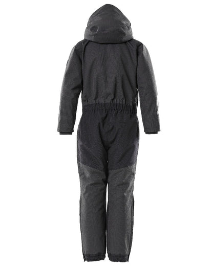 Black Coloured Mascot Workwear Childrens Accelerate Breathable Snowsuit on white background 