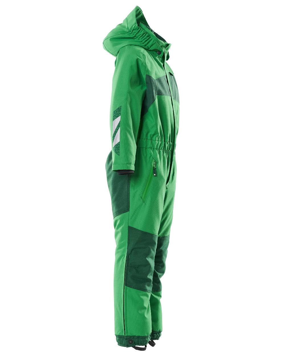 Grass Green Coloured Mascot Workwear Childrens Accelerate Breathable Snowsuit on white background 