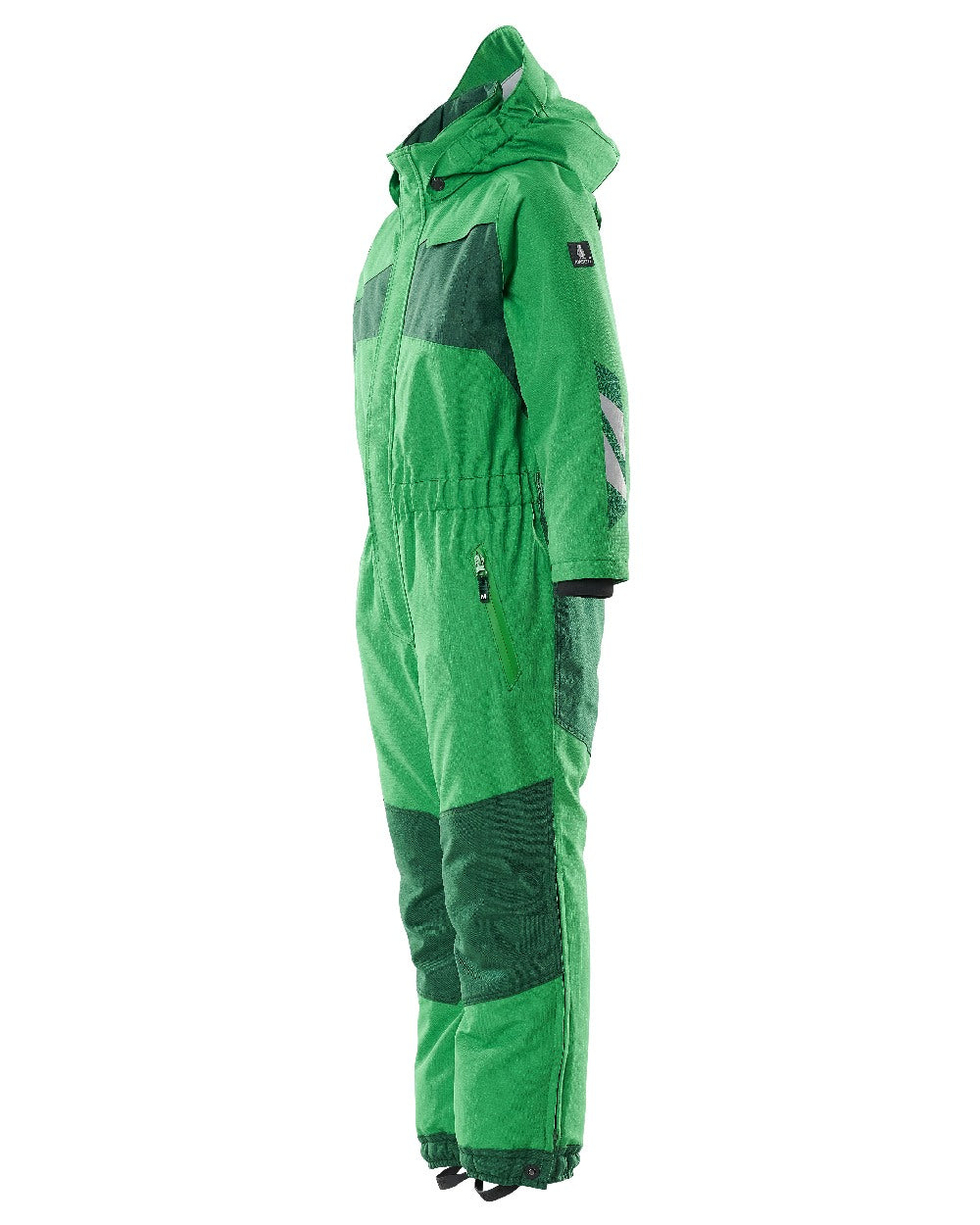 Grass Green Coloured Mascot Workwear Childrens Accelerate Breathable Snowsuit on white background 