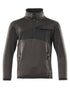 Dark Anthracite Black Coloured Mascot Workwear Childrens Accelerate Fleece Jumper on white background 