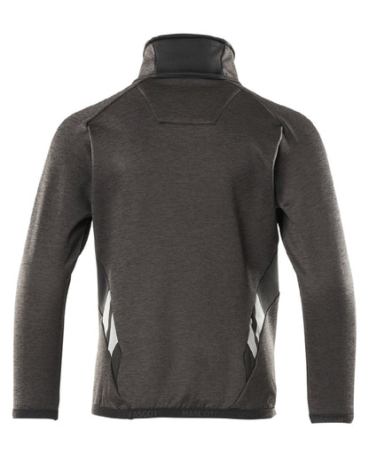 Dark Anthracite Black Coloured Mascot Workwear Childrens Accelerate Fleece Jumper on white background 