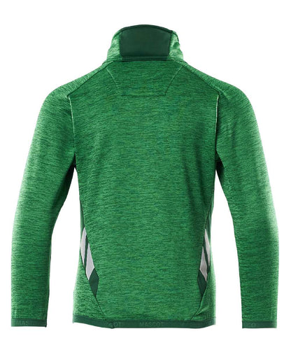 Grass Green Coloured Mascot Workwear Childrens Accelerate Fleece Jumper on white background 