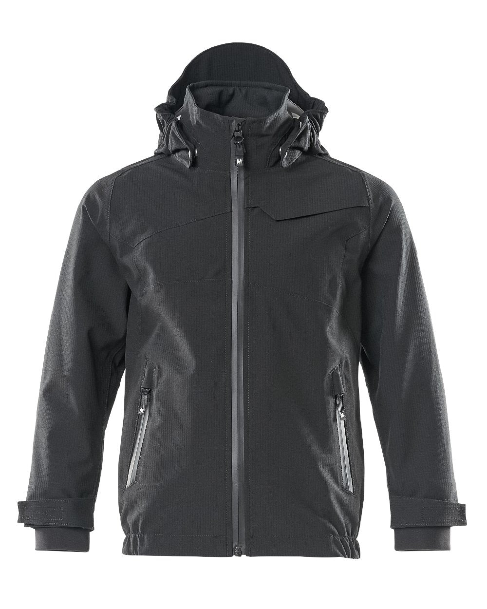 Black Coloured Mascot Workwear Childrens Accelerate Lightweight Outer Shell Jacket on white background 