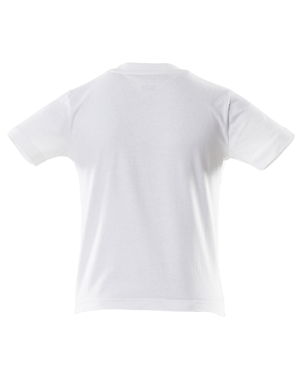 White Coloured Mascot Workwear Childrens Accelerate Print T-Shirt on white background 