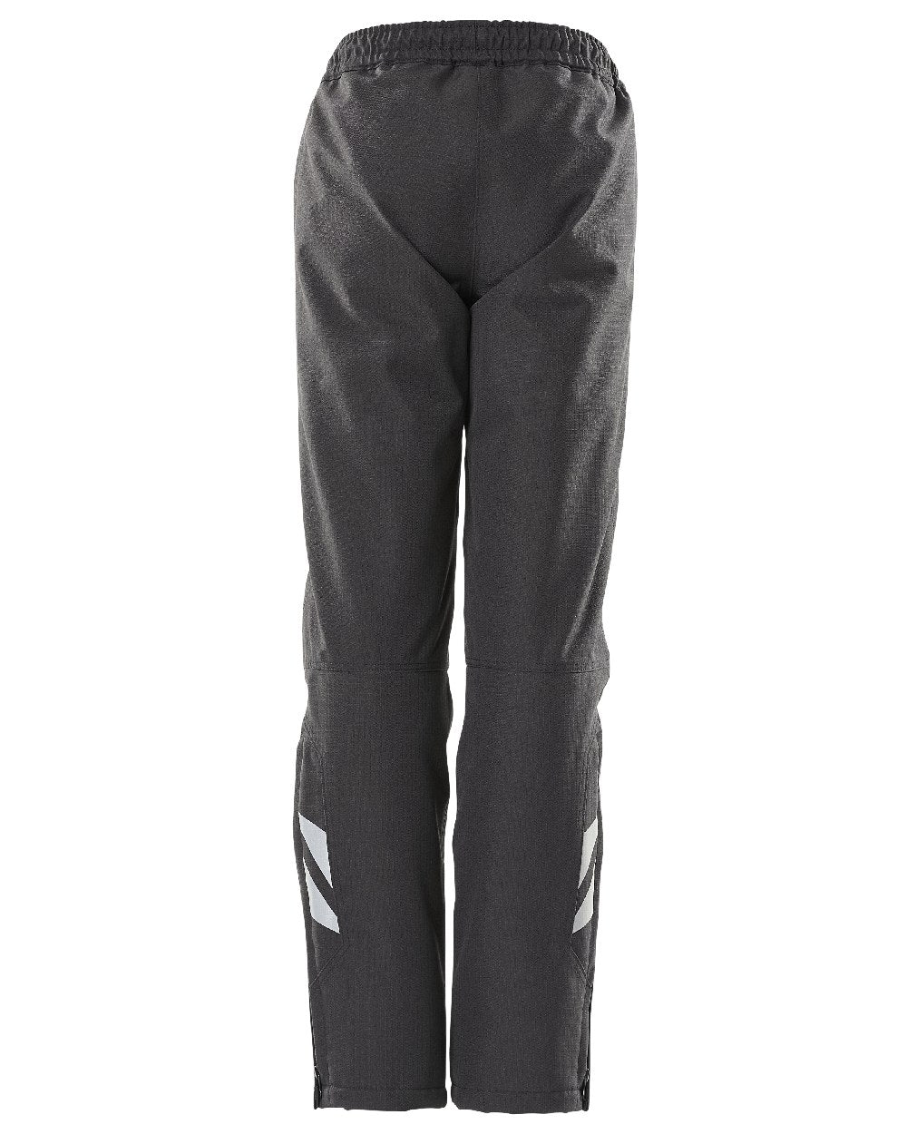 Black Coloured Mascot Workwear Childrens Accelerate Waterproof Over Trousers on white background 