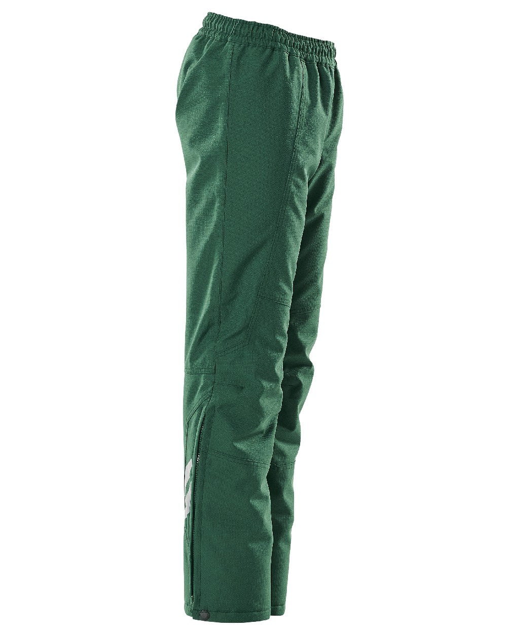 Green Coloured Mascot Workwear Childrens Accelerate Waterproof Over Trousers on white background 