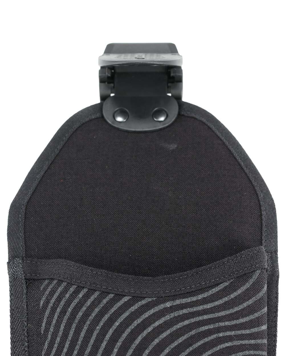 Black Coloured Mascot Workwear Customized Click System Holster Pocket on white background 