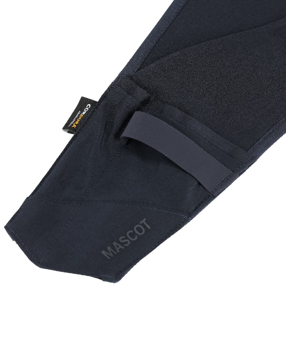 Dark Navy Coloured Mascot Workwear Customized Click System Holster Pocket For Ruler on white background 