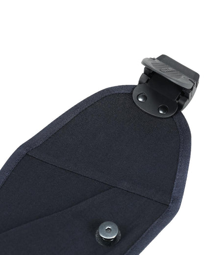 Dark Navy Coloured Mascot Workwear Customized Click System Holster Pocket For Ruler on white background 