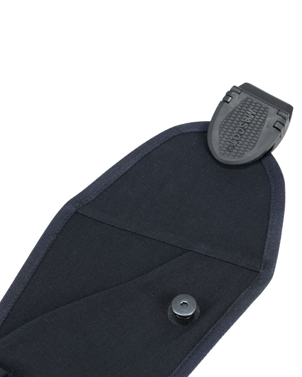 Dark Navy Coloured Mascot Workwear Customized Click System Holster Pocket For Ruler on white background 