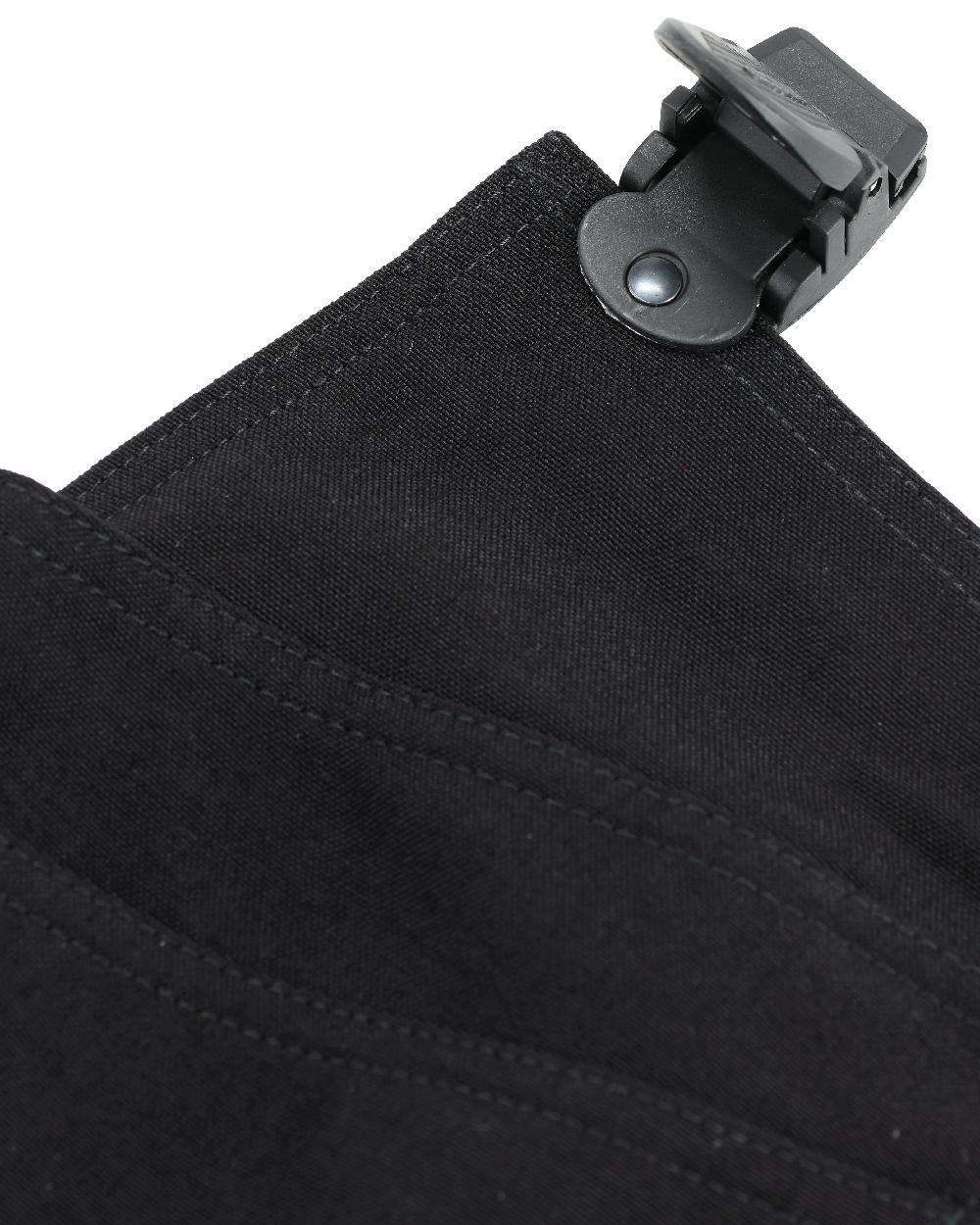 Black Coloured Mascot Workwear Customized Click System Holster Pockets on white background 