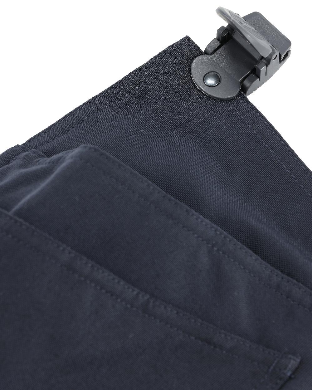 Dark Navy Coloured Mascot Workwear Customized Click System Holster Pockets on white background 