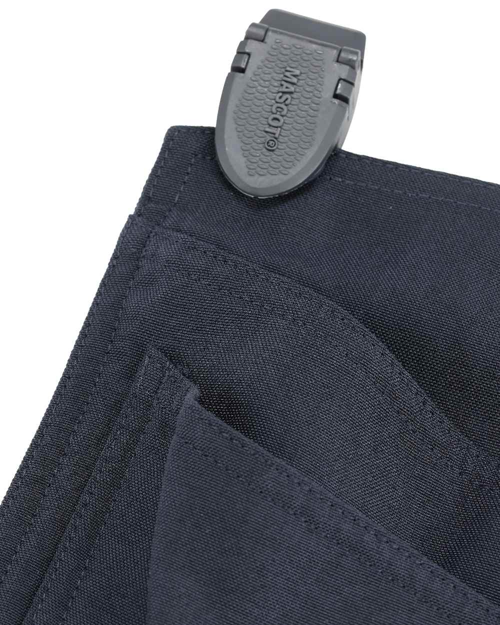 Dark Navy Coloured Mascot Workwear Customized Click System Holster Pockets on white background 