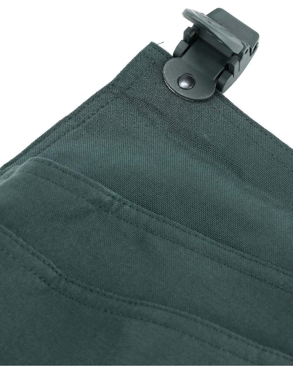 Forest Green Coloured Mascot Workwear Customized Click System Holster Pockets on white background 