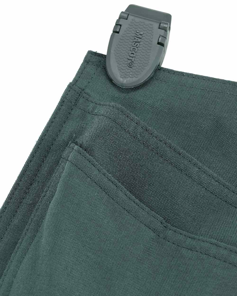Forest Green Coloured Mascot Workwear Customized Click System Holster Pockets on white background 