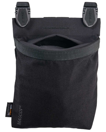 Black Coloured Mascot Workwear Customized Click System Magnet Closure Holster Pocket on white background 
