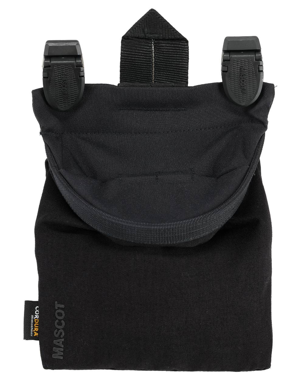 Black Coloured Mascot Workwear Customized Click System Magnet Closure Holster Pocket on white background 