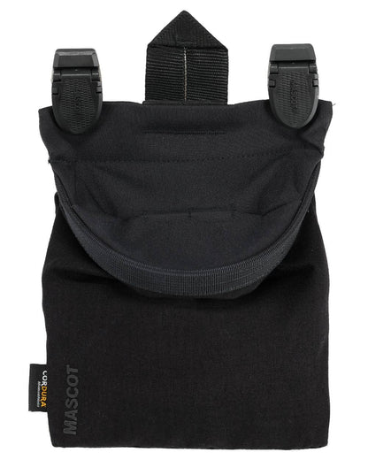 Black Coloured Mascot Workwear Customized Click System Magnet Closure Holster Pocket on white background 