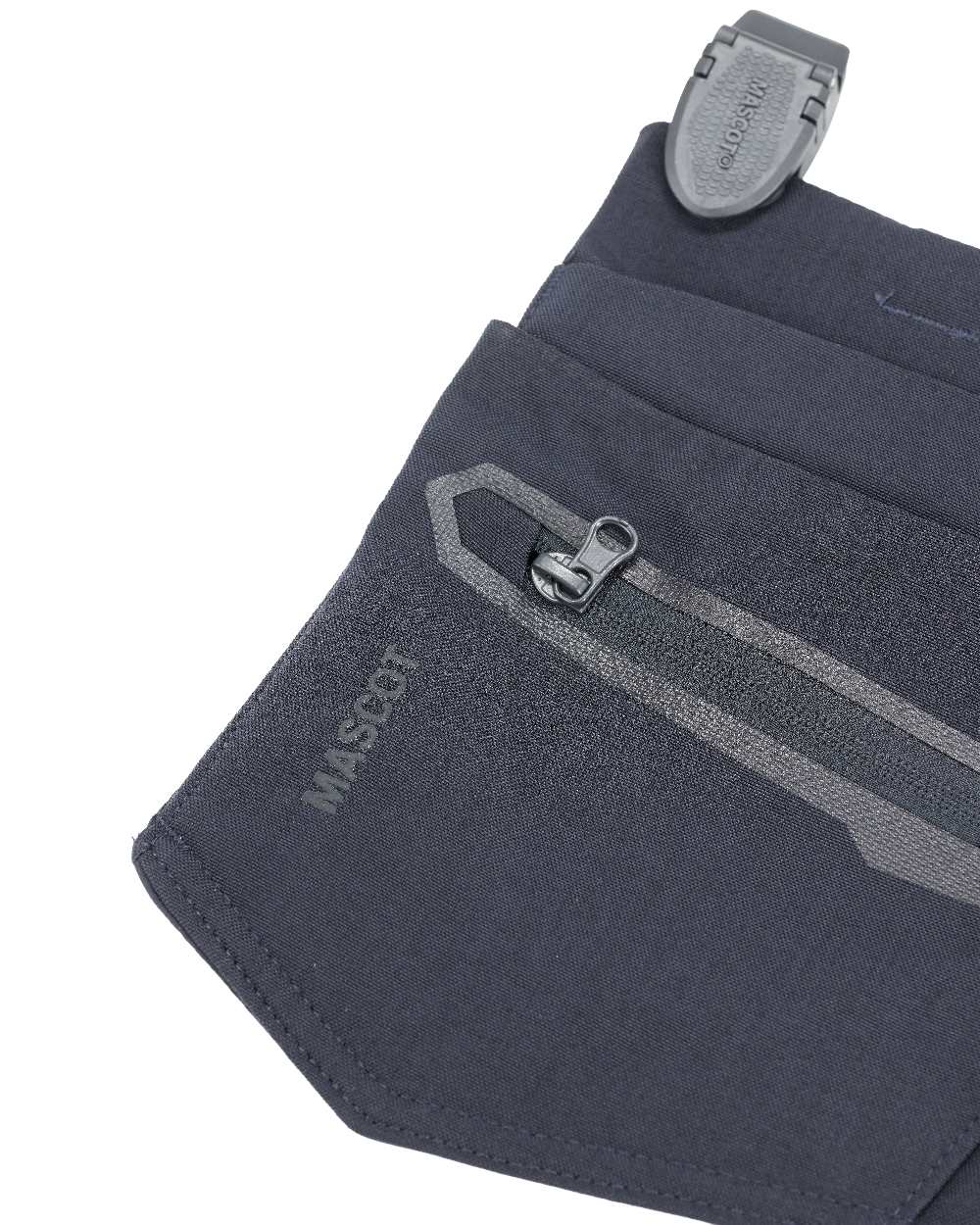 Dark Navy Coloured Mascot Workwear Customized Craftsman Holster Pockets on white background 