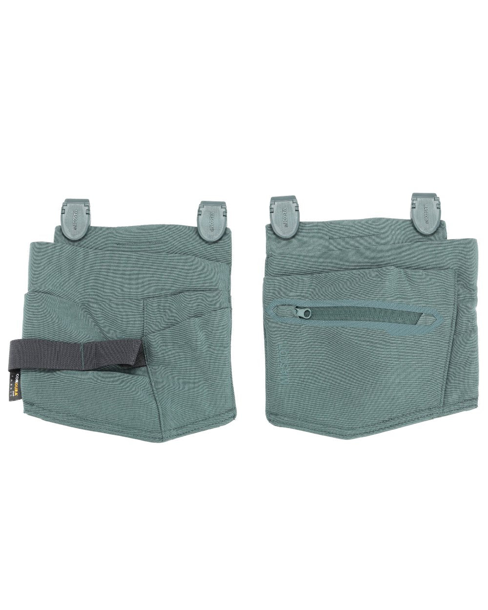 Forest Green Coloured Mascot Workwear Customized Craftsman Holster Pockets on white background 