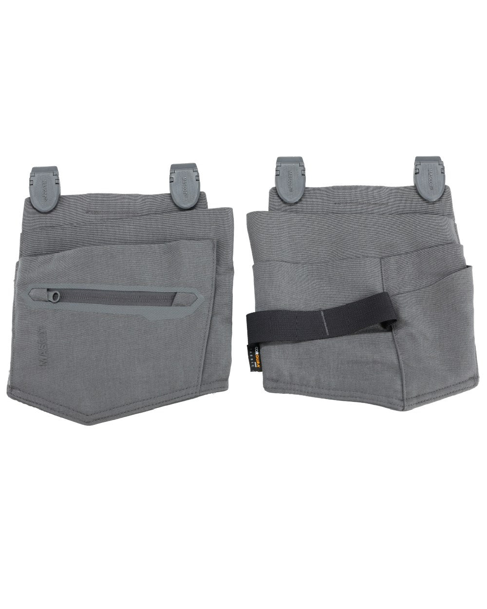 Stone Grey Coloured Mascot Workwear Customized Craftsman Holster Pockets on white background 