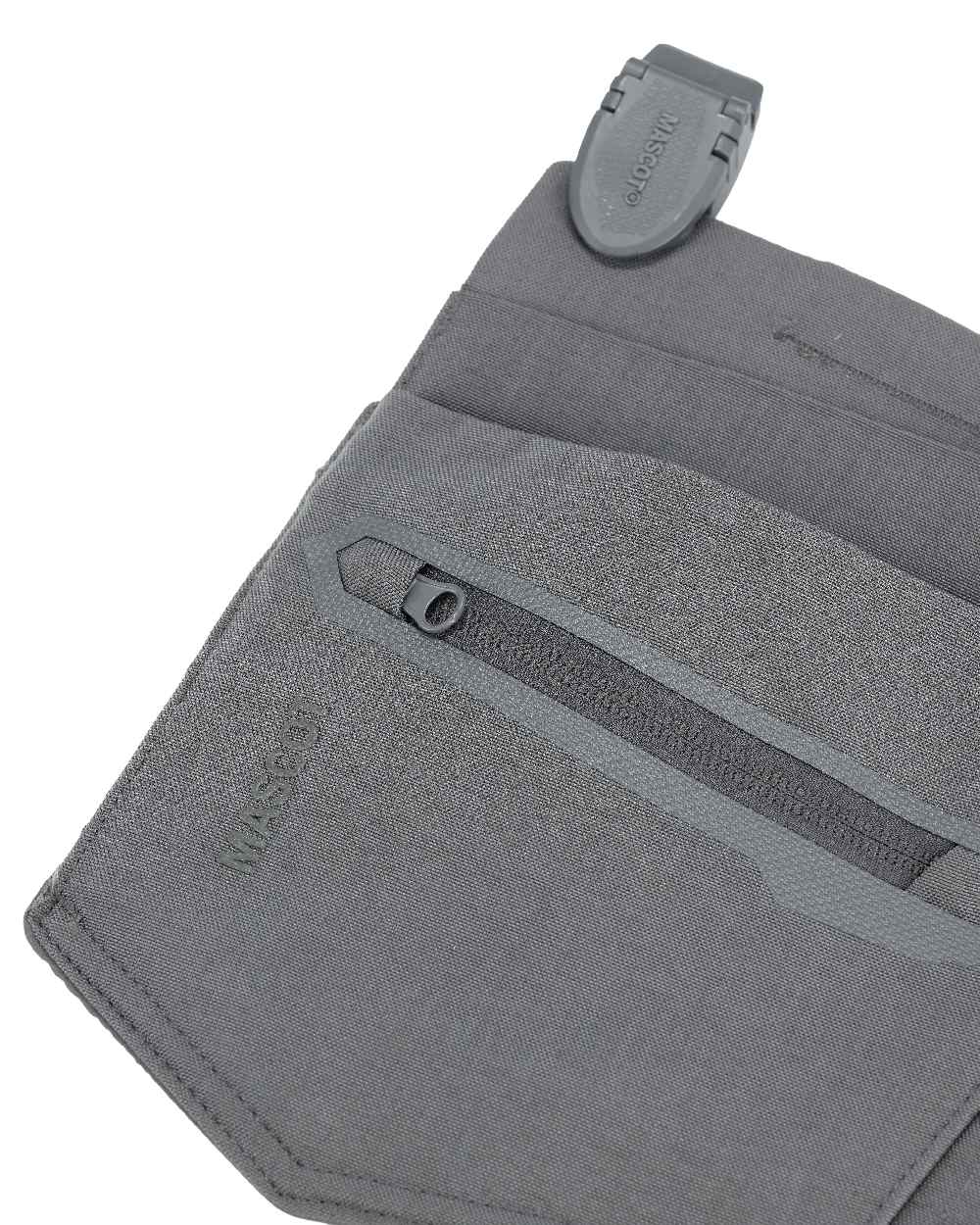 Stone Grey Coloured Mascot Workwear Customized Craftsman Holster Pockets on white background 