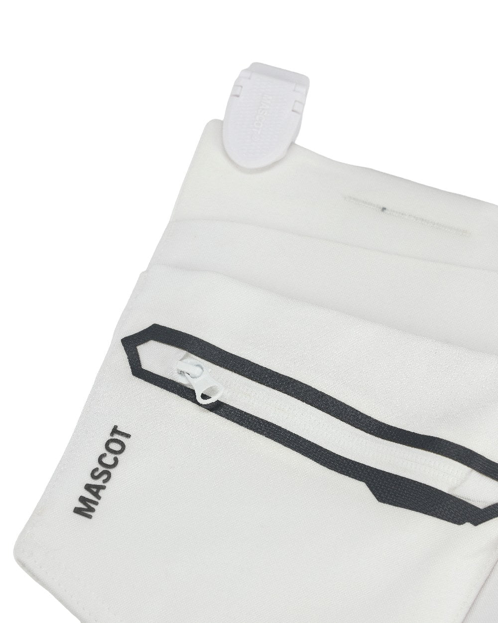 White Coloured Mascot Workwear Customized Craftsman Holster Pockets on white background 